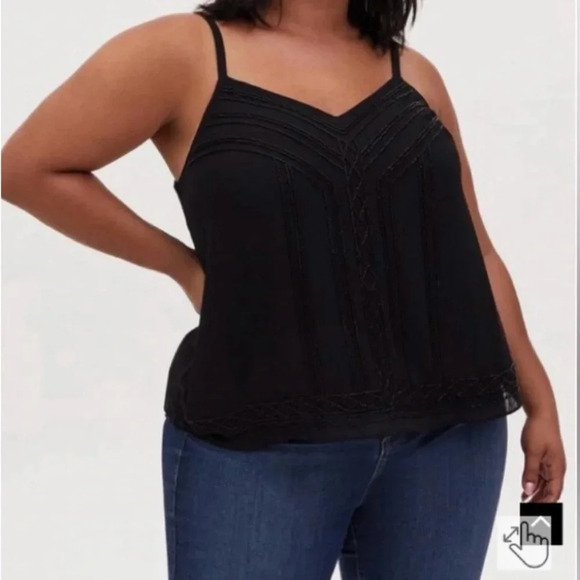 Torrid Sophie Chiffon Beaded‎ Swing Cami Size 2 (18-20) EUC - Picture 1 of 7